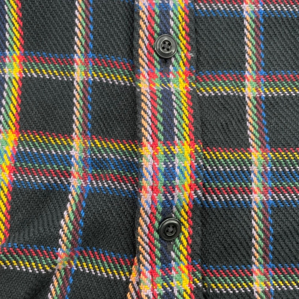 Outerknown Shirt Blanket Shirt Large Black Plaid NWT - Picture 5 of 9